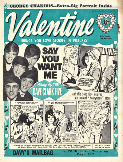 Cover for Valentine (IPC, 1957 series) #3 April 1965