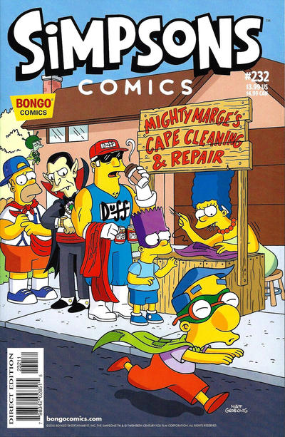 Cover for Simpsons Comics (Bongo, 1993 series) #232