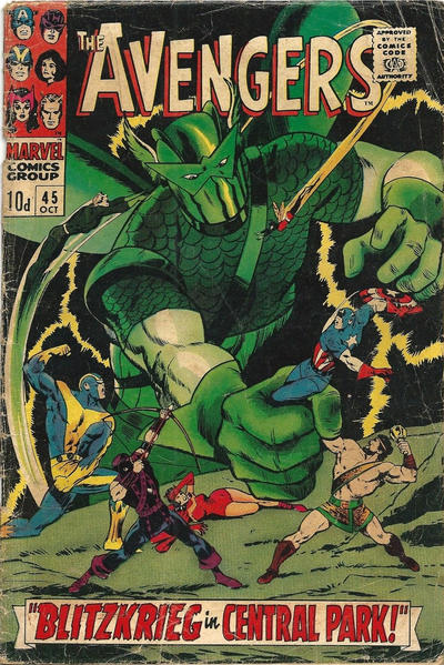 Cover for The Avengers (Marvel, 1963 series) #45 [British]