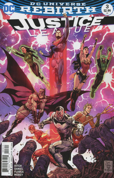 Cover for Justice League (DC, 2016 series) #3 [Tony S. Daniel / Sandu Florea Cover]