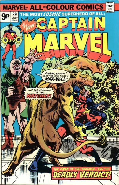 Cover for Captain Marvel (Marvel, 1968 series) #39 [British]