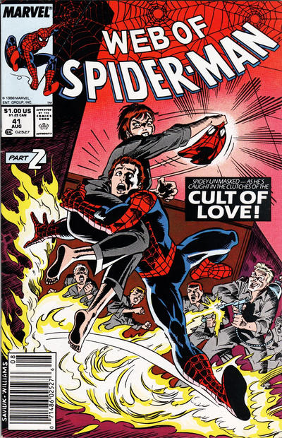Cover for Web of Spider-Man (Marvel, 1985 series) #41 [Newsstand]