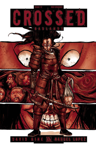 Cover for Crossed Badlands (Avatar Press, 2012 series) #72 [Incentive Red Crossed Cover - Fernando Heinz]