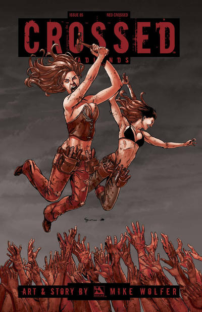 Cover for Crossed Badlands (Avatar Press, 2012 series) #85 [Red Crossed Variant - Christian Zanier]