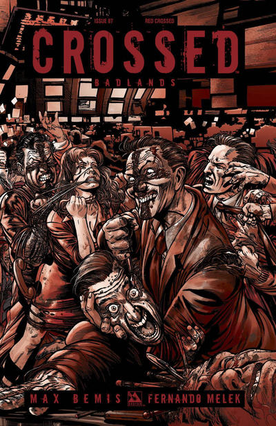 Cover for Crossed Badlands (Avatar Press, 2012 series) #87 [Incentive Red Crossed Cover - Ignacio Colero]