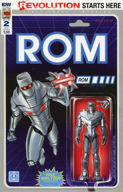Cover for Rom (IDW, 2016 series) #2 [Adam Riches - Action Figure Cover]