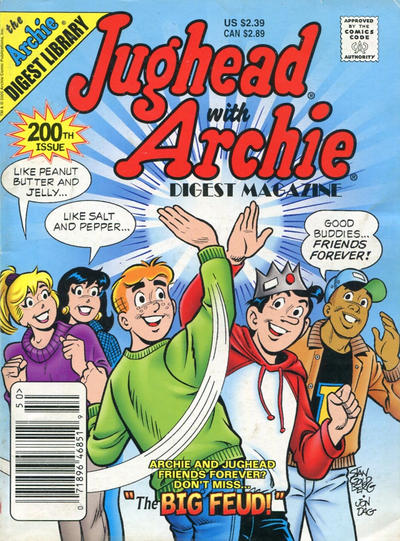 Cover for Jughead with Archie Digest (Archie, 1974 series) #200 [Newsstand]