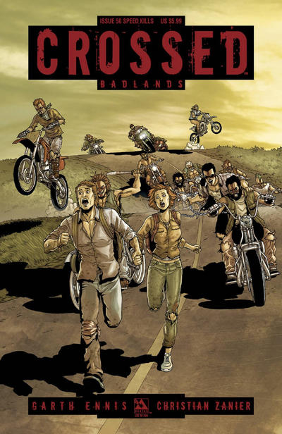 Cover for Crossed Badlands (Avatar Press, 2012 series) #50 [Speed Kills Variant - Jacen Burrows]