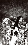 Cover Thumbnail for Witchblade / The Magdalena / Vampirella (2003 series)  [Black and White Variant]