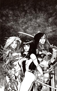 Cover Thumbnail for Witchblade / The Magdalena / Vampirella (Image / Harris, 2003 series) [Black and White Variant]