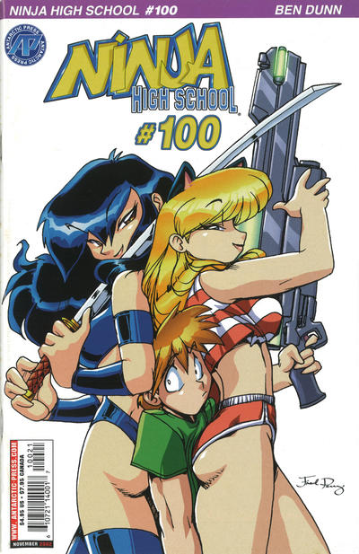 Cover for Ninja High School (Antarctic Press, 1994 series) #100 [Cover B / Fred Perry]