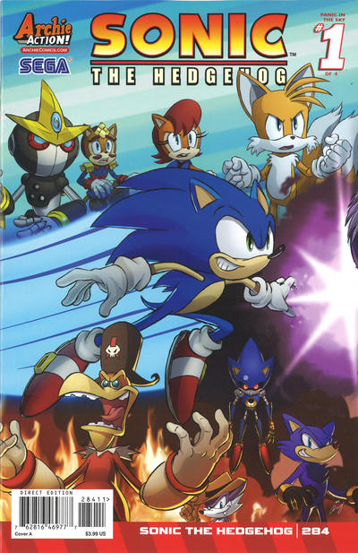 Cover for Sonic the Hedgehog (Archie, 1993 series) #284 [Cover A Dan Schoening]