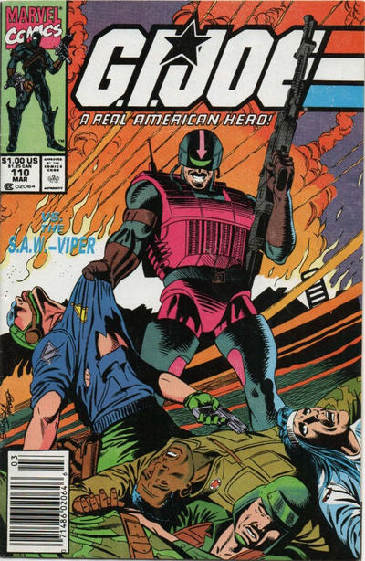 Cover for G.I. Joe, A Real American Hero (Marvel, 1982 series) #110 [Newsstand]