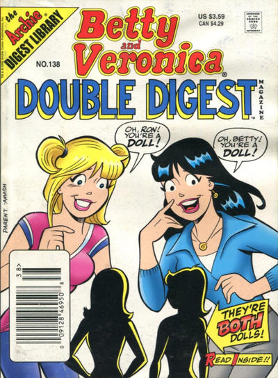 Cover for Betty & Veronica (Jumbo Comics) Double Digest (Archie, 1987 series) #138 [Newsstand]