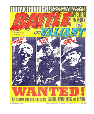Cover for Battle Picture Weekly and Valiant (IPC, 1976 series) #13 November 1976 [89]
