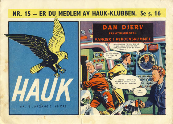 Cover for Hauk (Serieforlaget / Se-Bladene / Stabenfeldt, 1955 series) #15/1956