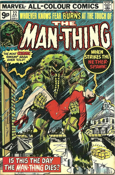 Cover for Man-Thing (Marvel, 1974 series) #22 [British]