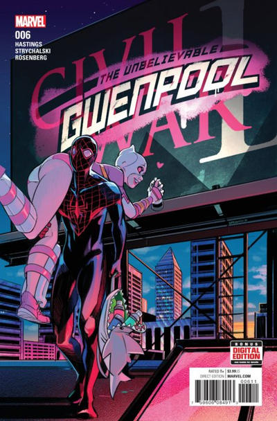 Cover for The Unbelievable Gwenpool (Marvel, 2016 series) #6 [Direct Edition - Stacey Lee Cover]