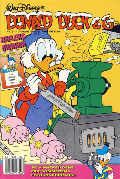 Cover for Donald Duck & Co (Hjemmet / Egmont, 1948 series) #2/1992