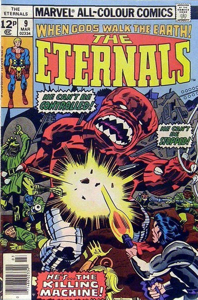 Cover for The Eternals (Marvel, 1976 series) #9 [British]