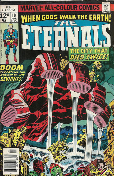 Cover for The Eternals (Marvel, 1976 series) #10 [British]