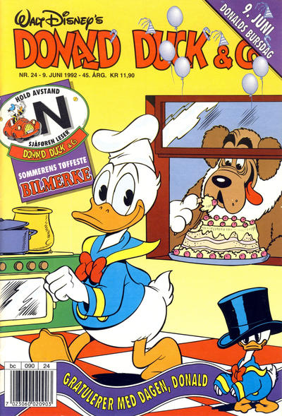 Cover for Donald Duck & Co (Hjemmet / Egmont, 1948 series) #24/1992