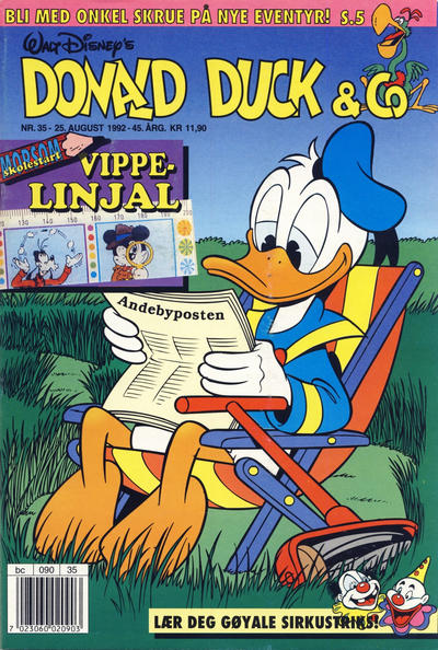 Cover for Donald Duck & Co (Hjemmet / Egmont, 1948 series) #35/1992
