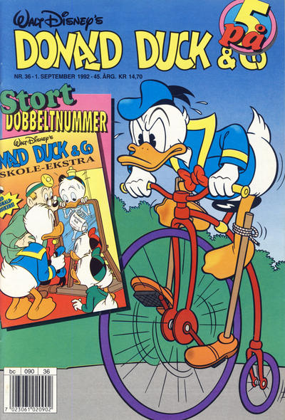 Cover for Donald Duck & Co (Hjemmet / Egmont, 1948 series) #36/1992