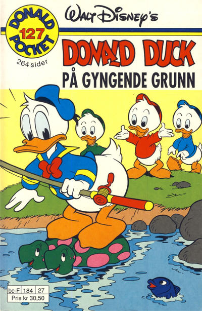 Cover for Donald Pocket (Hjemmet / Egmont, 1968 series) #127 - Donald Duck på gyngende grunn [1. opplag]