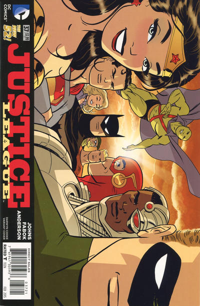 Cover for Justice League (DC, 2011 series) #37 [Darwyn Cooke Cover]