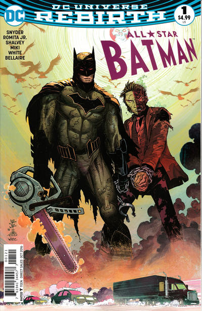 Cover for All Star Batman (DC, 2016 series) #1 [John Romita Jr. / Danny Miki "Batman & Two-Face" Cover]