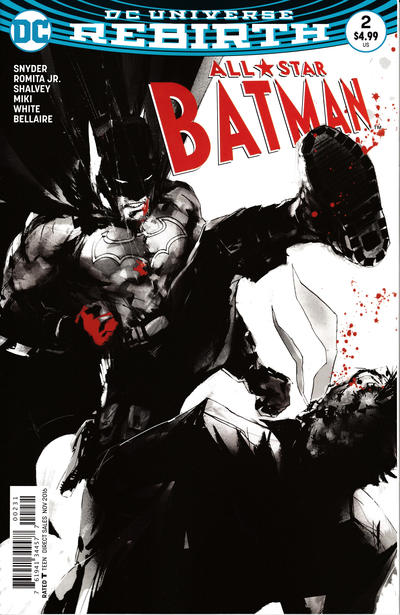 Cover for All Star Batman (DC, 2016 series) #2 [Jock Cover]