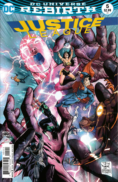 Cover for Justice League (DC, 2016 series) #5 [Tony S. Daniel / Sandu Florea Cover]
