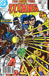 Cover for The New Teen Titans (DC, 1980 series) #34 [Newsstand]