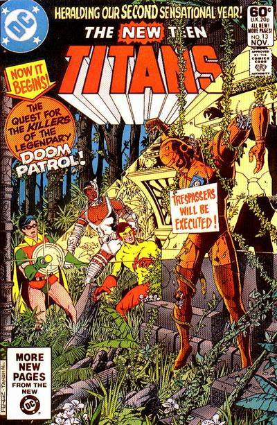 Cover for The New Teen Titans (DC, 1980 series) #13 [Direct]