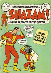 Cover Thumbnail for Shazam! (Williams Förlags AB, 1974 series) #﻿6/1974