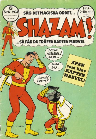 Cover for Shazam! (Williams Förlags AB, 1974 series) #﻿6/1974