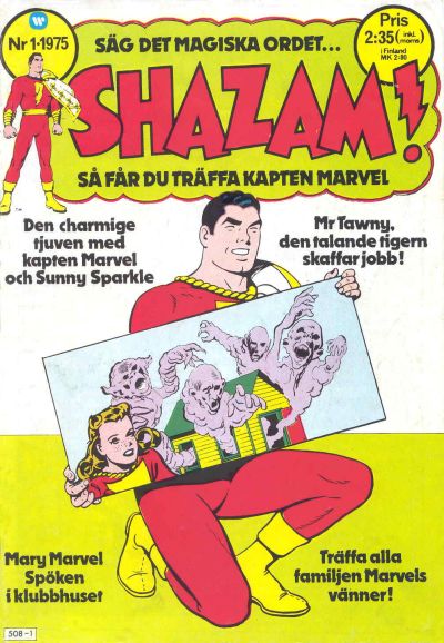 Cover for Shazam! (Williams Förlags AB, 1974 series) #1/1975