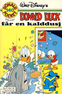 Cover for Donald Pocket (Hjemmet / Egmont, 1968 series) #140 - Donald Duck får en kalddusj [1. opplag]