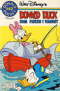 Cover Thumbnail for Donald Pocket (Hjemmet / Egmont, 1968 series) #142 - Som fisken i vannet [1. opplag]