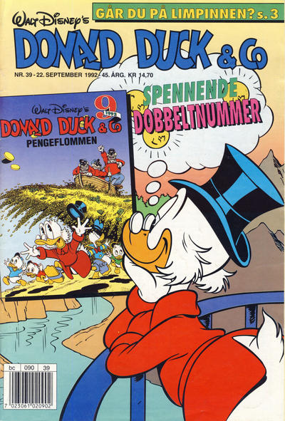 Cover for Donald Duck & Co (Hjemmet / Egmont, 1948 series) #39/1992