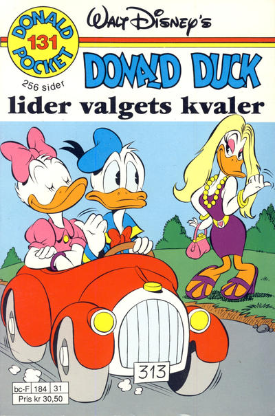 Cover for Donald Pocket (Hjemmet / Egmont, 1968 series) #131 - Donald Duck lider valgets kvaler [1. opplag]