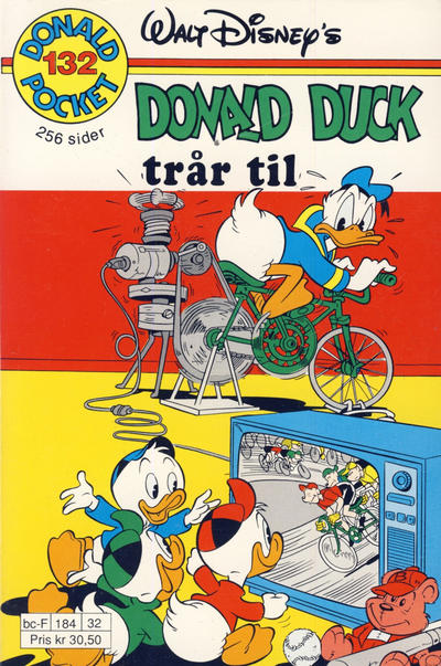 Cover for Donald Pocket (Hjemmet / Egmont, 1968 series) #132 - Donald Duck trår til [1. opplag]