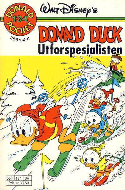 Cover for Donald Pocket (Hjemmet / Egmont, 1968 series) #134 - Donald Duck utforspesialisten [1. opplag]