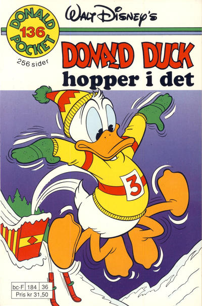 Cover for Donald Pocket (Hjemmet / Egmont, 1968 series) #136 - Donald Duck hopper i det [1. opplag]