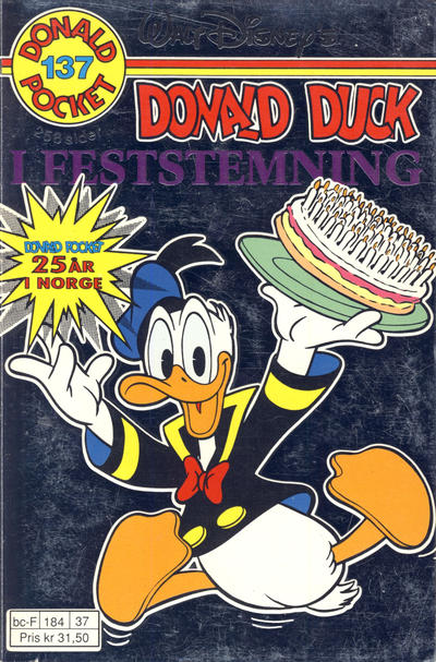 Cover for Donald Pocket (Hjemmet / Egmont, 1968 series) #137 - Donald Duck i feststemning [1. opplag]