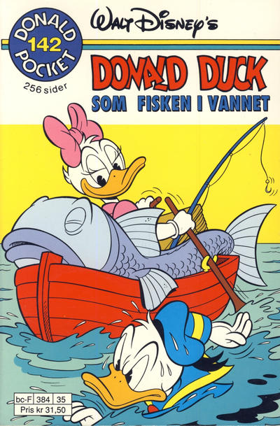 Cover for Donald Pocket (Hjemmet / Egmont, 1968 series) #142 - Som fisken i vannet [Reutsendelse]