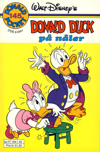 Cover for Donald Pocket (Hjemmet / Egmont, 1968 series) #145 - Donald Duck på nåler [1. opplag]