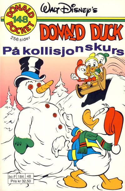 Cover for Donald Pocket (Hjemmet / Egmont, 1968 series) #148 - Donald Duck på kollisjonskurs [1. opplag]