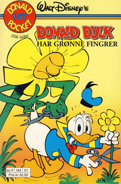 Cover for Donald Pocket (Hjemmet / Egmont, 1968 series) #157 - Donald Duck har grønne fingrer [1. opplag]